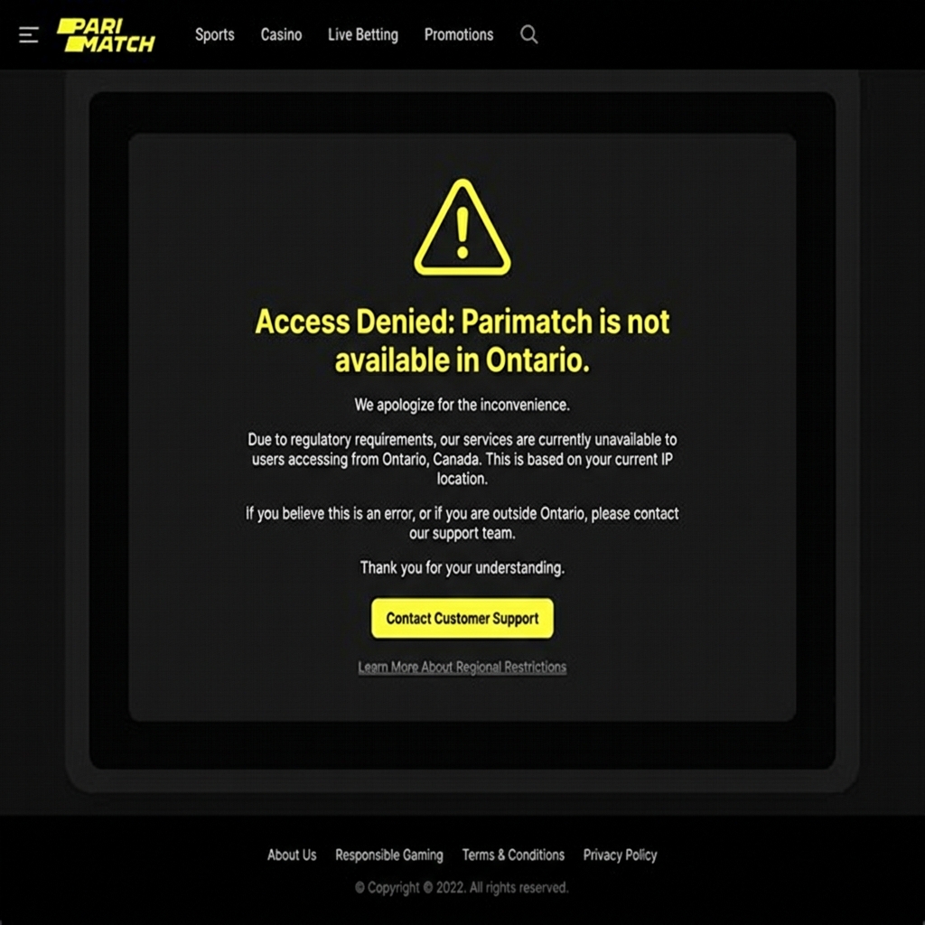 Original Experience Screenshot showing the specific geoblock error message Access Denied when attempting to load the site from a Toronto IP address.